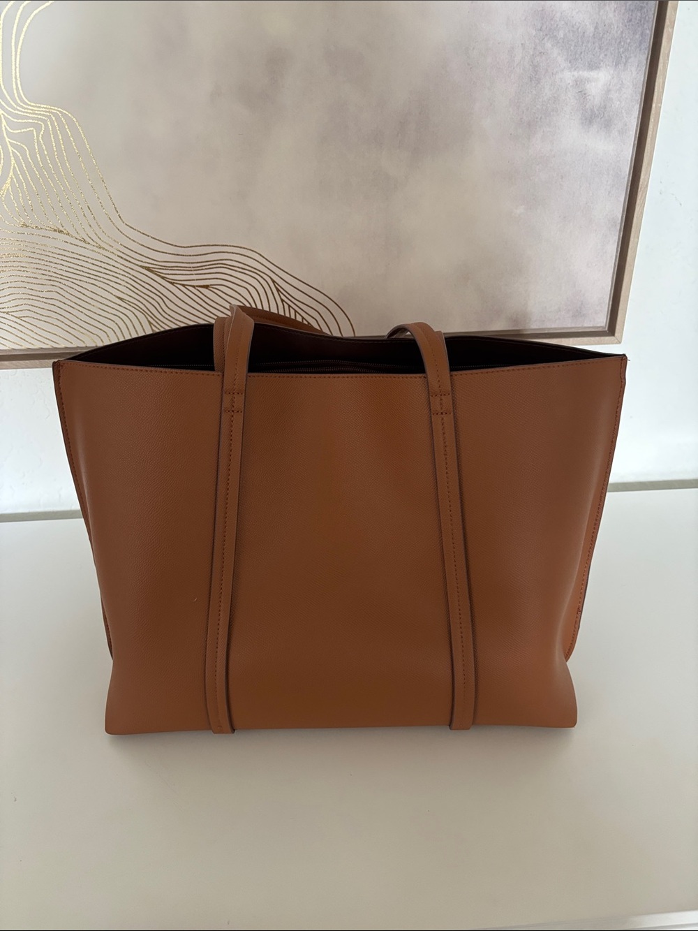 a new day Target Cognac Faux-Leather Everyday Tote